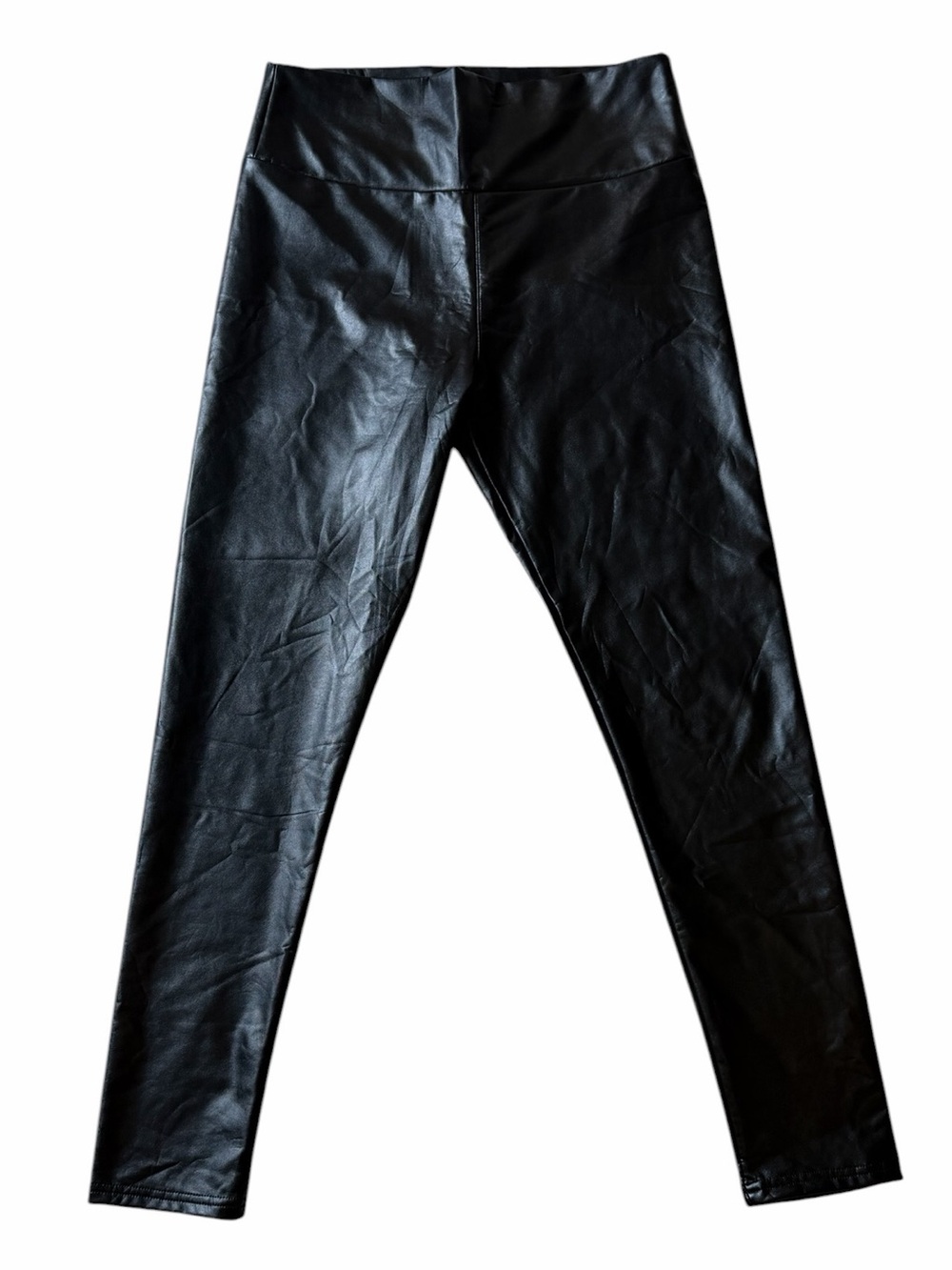 Women's Black Faux Leather Leggings